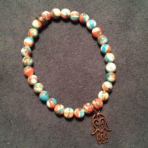 Hamsa Hand beaded bracelet